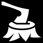 axe in stump icon