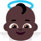 baby angel dark emoji