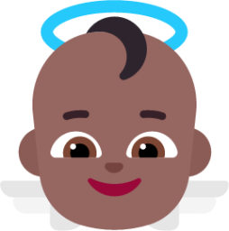 baby angel medium dark emoji