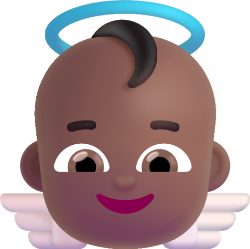 baby angel medium dark emoji