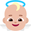baby angel medium light emoji