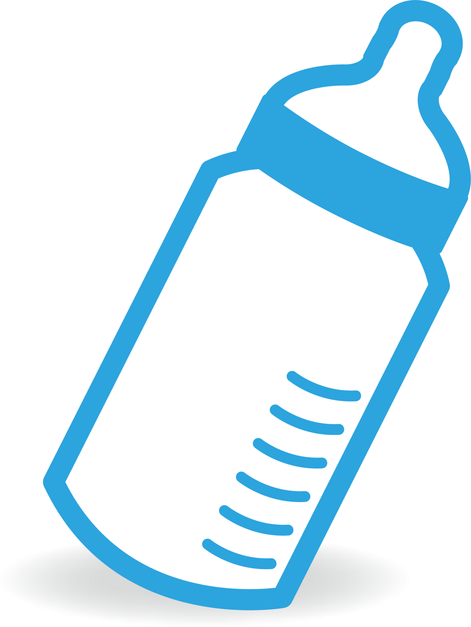 blue baby bottle clipart