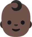 baby: dark skin tone emoji