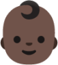 baby: dark skin tone emoji