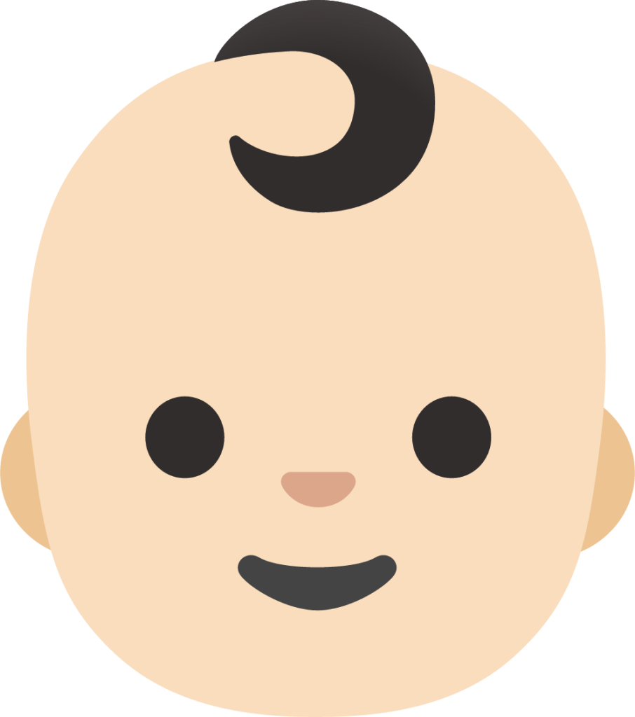 baby: light skin tone emoji