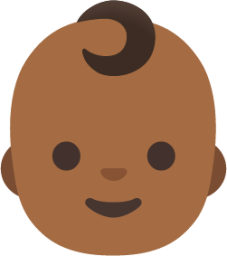 baby: medium-dark skin tone emoji
