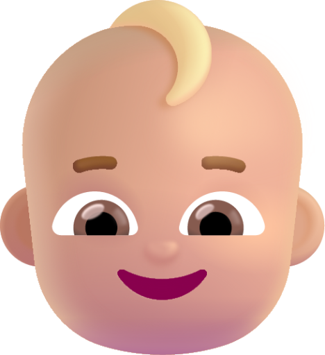 baby medium light emoji
