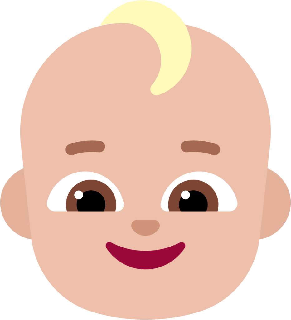 baby medium light emoji