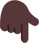backhand index pointing down dark emoji