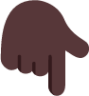 backhand index pointing down dark emoji