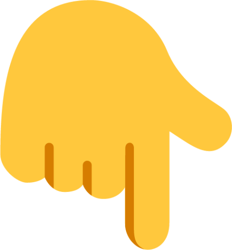 backhand index pointing down default emoji