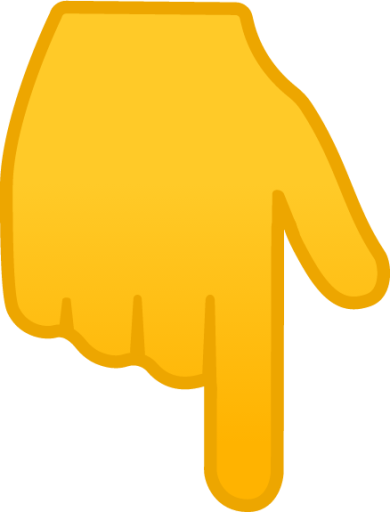 backhand index pointing down emoji