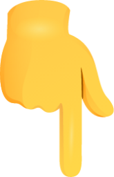 Backhand index pointing down emoji emoji