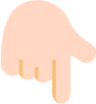 backhand index pointing down light emoji
