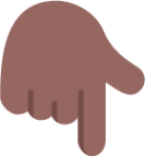 backhand index pointing down medium dark emoji