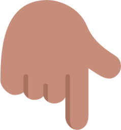 backhand index pointing down medium emoji
