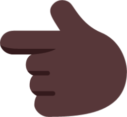 backhand index pointing left dark emoji