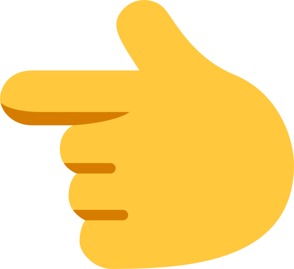 backhand index pointing left default emoji