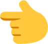 backhand index pointing left default emoji