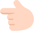 backhand index pointing left light emoji