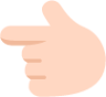 backhand index pointing left light emoji