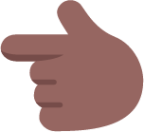 backhand index pointing left medium dark emoji