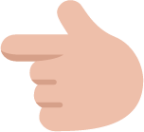 backhand index pointing left medium light emoji