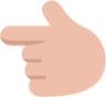 backhand index pointing left medium light emoji