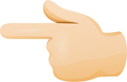 Backhand index pointing left skin 1 emoji emoji