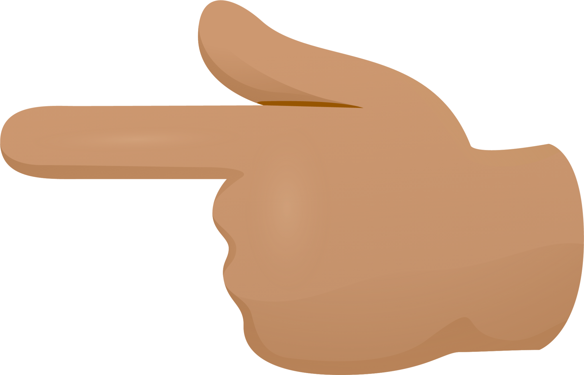 Backhand index pointing left skin 3 emoji emoji