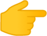 backhand index pointing right emoji