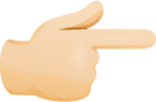 Backhand index pointing right skin 1 emoji emoji