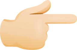 Backhand index pointing right skin 1 emoji emoji