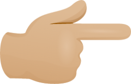 Backhand index pointing right skin 2 emoji emoji