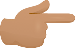 Backhand index pointing right skin 3 emoji emoji