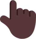 backhand index pointing up dark emoji