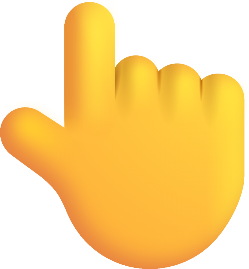 backhand index pointing up default emoji