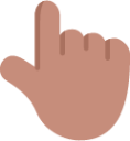 backhand index pointing up medium emoji