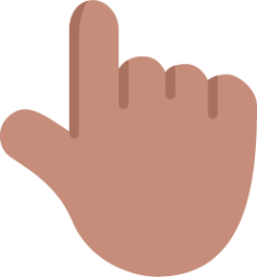 backhand index pointing up medium emoji