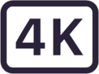 badge 4k icon