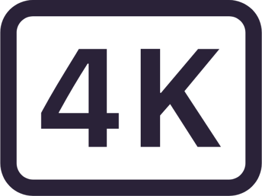 badge 4k icon