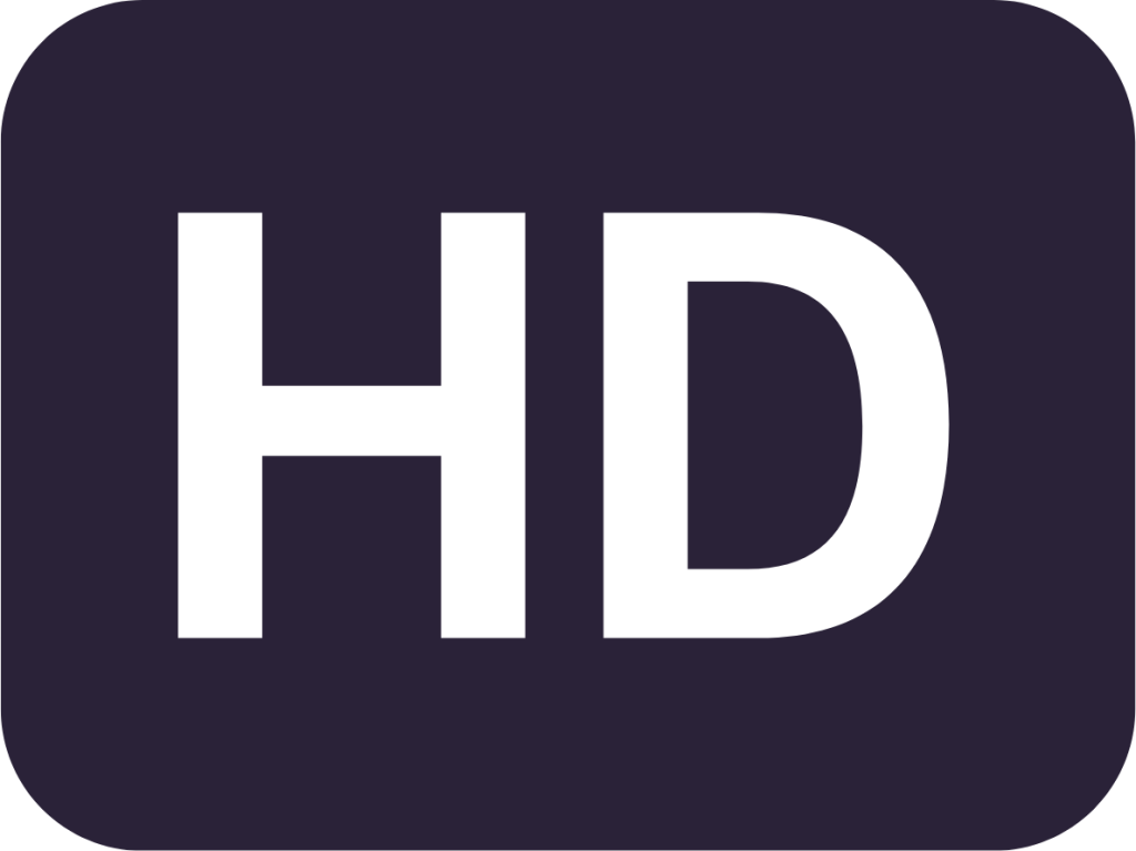 badge hd fill icon