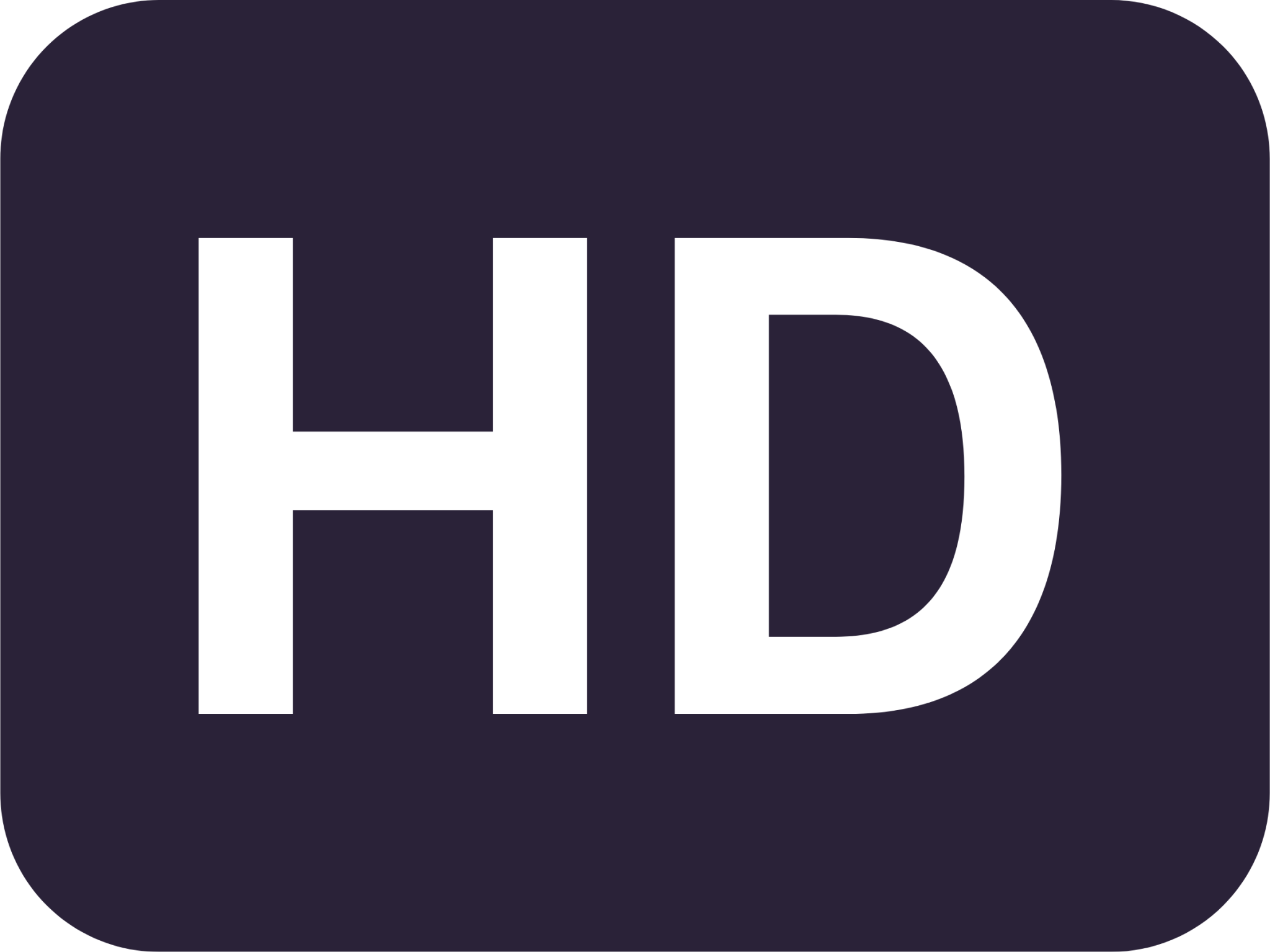 badge hd fill icon