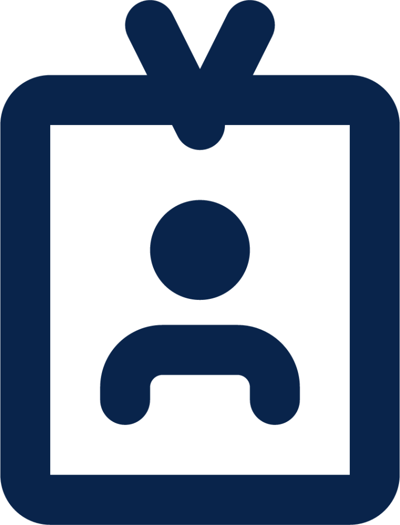 badge line user icon