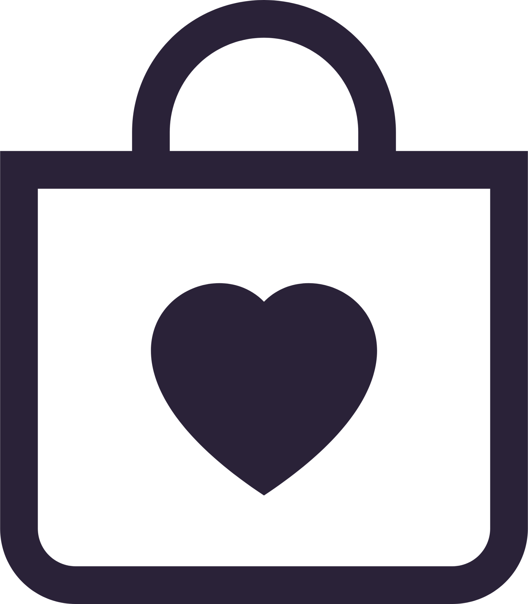 bag heart icon