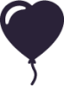 balloon heart fill icon