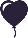 balloon heart fill icon