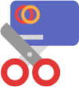 bank card cut icon