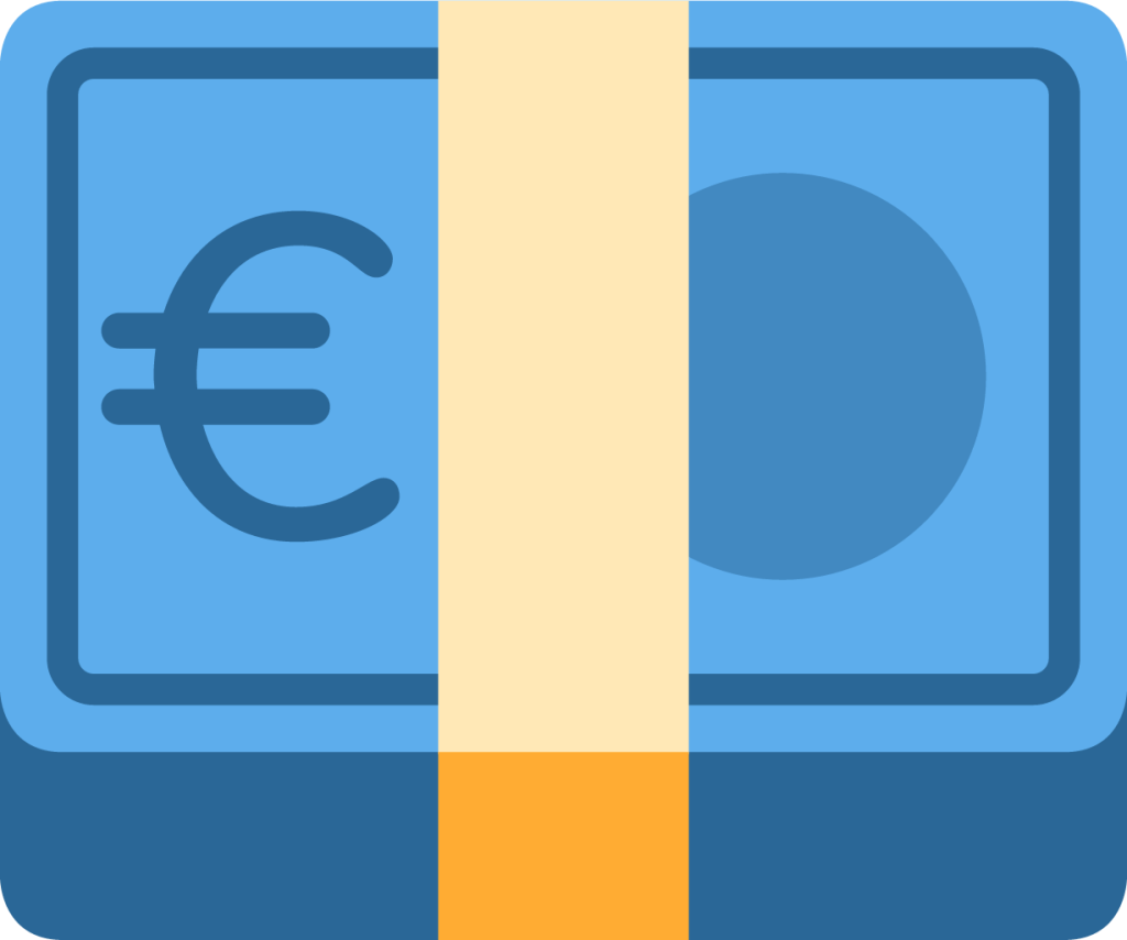 banknote with euro sign emoji