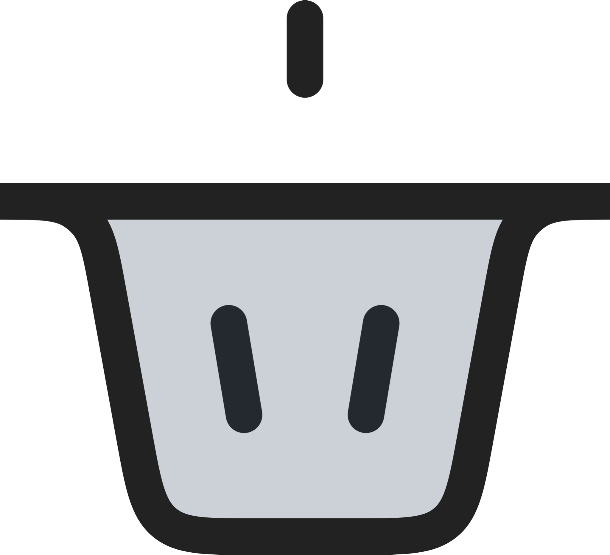 Basket duotone line icon